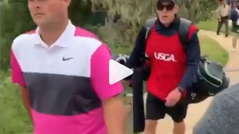 Patrick Reed mugged off by fan